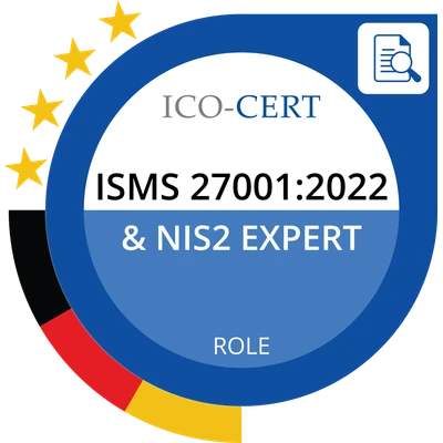 ICO-Cert Zertifikat ISMS ISO/IEC 27001:2022 & NIS2 Expert