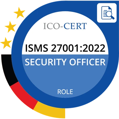 ICO-Cert Zertifikat ISMS ISO/IEC 27001:2022 Security Officer